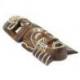 Masque Africain en bois 30cm motif tortue colorée.