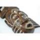 Masque Ethnique Africain en bois 30cm | Motif tortue
