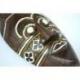Masque Africain en bois 30cm motif oiseau