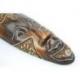Masque en bois 30cm - motif tortue  - décoration ethnique chic style africain.