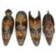 Masque en bois 30cm - motif tortue  - décoration ethnique chic style africain.