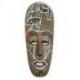 Masque Africain en bois 30cm motif Eléphants.