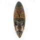 Masque africain mural en bois sculpté 30cm, déco ethnique chic