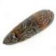 Masque africain motif gecko en bois 30cm, déco ethnique chic