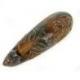 Masque africain motif éléphant en bois 30cm, déco ethnique chic