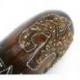 Masque africain motif éléphant en bois 30cm, déco ethnique chic
