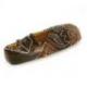 Masque africain motif éléphant en bois 30cm, déco ethnique chic