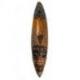 Masque africain en bois 50cm à finitions dorées, déco murale africaine