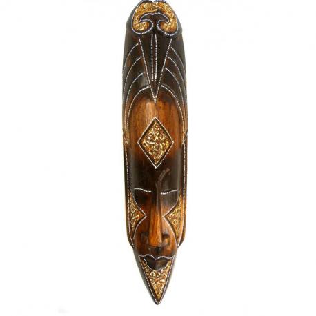 Masque Africain en bois 50cm. Décoration africaine artisanale.