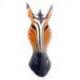 Masque Savane en bois 30cm, déco murale style trophée de chasse