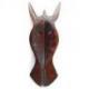 Masque Savane en bois 30cm, déco murale style trophée de chasse