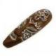 Masque décor tortue batik en bois 30cm
