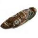 Masque africain décor batik coloré en bois 30cm, déco murale style africain