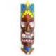 Masque Tiki 50cm en bois motif coloré. Décoration Hawaï Maori !