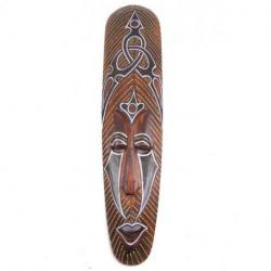 Masque Africain en bois 50cm motif Tribal.