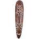 Masque motif tortue colorée batik - Déco en bois 50cm