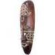 Petit masque africain en bois - Décoration batik au motif tortue 30cm