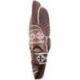 Masque batik africain en bois 30cm - Fabrication artisanale