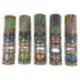 Lot de 5 masques tikis multicolores en bois sculpté et peint à la main 50cm