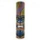 Lot de 5 masques tikis multicolores en bois sculpté et peint à la main 50cm