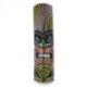 Lot de 5 masques tikis multicolores en bois sculpté et peint à la main 50cm