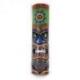 Lot de 5 masques tikis multicolores en bois sculpté et peint à la main 50cm