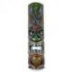 Lot de 5 masques tikis multicolores en bois sculpté et peint à la main 50cm