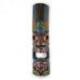 Lot de 5 masques tikis multicolores en bois sculpté et peint à la main 50cm
