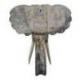 Tête d'éléphant murale en bois 40cm - Style trophée de chasse