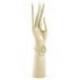 Grande main de Bouddha 40cm blanc cérusé | Présentoir à bijoux en bois sculpté