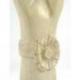 Grande main de Bouddha / Présentoir à bijoux en bois massif 40cm blanc cérusé