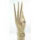 Grande main de Bouddha / Présentoir à bijoux en bois massif 40cm blanc cérusé