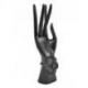 Main de Bouddha / Porte-bagues en bois noir 20cm