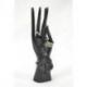 Main de Bouddha / Porte-bagues en bois noir 20cm