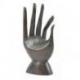 Main de Bouddha / Présentoir à bagues en bois sculpté teinte marron chocolat