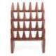 Grand porte-bagues /  Présentoir à bagues (24 cônes) en bois massif couleur rouge