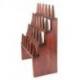 Grand porte-bagues /  Présentoir à bagues (24 cônes) en bois massif couleur rouge