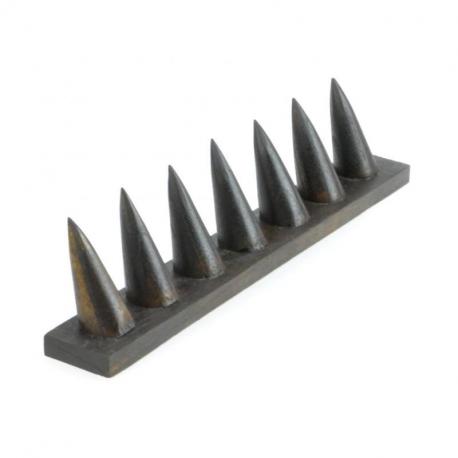 Porte-bagues en bois teinte marron chocolat /  Présentoir à bagues (7 cônes)