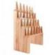 Grand porte-bagues 24 cônes en bois | Finition "Bois brut naturel"
