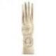 Main de Bouddha Porte-bagues en bois sculpté 20cm | Finition "Blanc Cérusé"