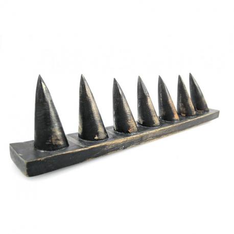 Présentoir à bagues / Rangement en bois finition "noir vintage"