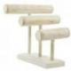 Présentoir bracelets et montres 3 joncs en bois blanc cérusé