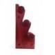 Porte-bracelets et montres /  Presentoir a bijoux 3 joncs en bois massif teinte rouge