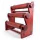 Porte-bracelets et montres /  Presentoir a bijoux 3 joncs en bois massif teinte rouge