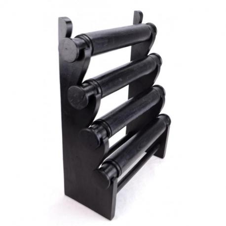 Porte bracelets et montres 4 joncs en bois massif teinte noire