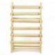 Grand présentoir bracelets et montres 6 joncs en bois massif brut Grand présentoir bracelets et montres 6 joncs en bois massif brut