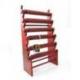 Maxi Présentoir Professionnel pour Bracelets et Montres 6 joncs en bois | Finition Rouge Intense