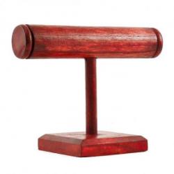 Présentoir / Rangement en bois pour bracelets et montres | Finition Rouge Intense