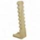 Présentoir à bracelets cranté 30cm - Bois massif brut