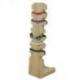 Présentoir à bracelets cranté 30cm - Bois massif brut